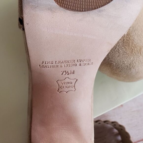 Leon Max/Max Studio Heap Kid Suede Ankle Strap Block Heel Pumps - Picture 13 of 15